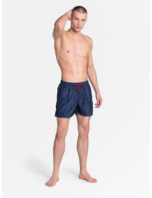 Henderson Men's Swim Trunks: Vibrant Navy Pattern & Comfort