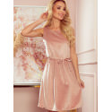 Dirty Pink Velour Trapeze Dress by Numoco