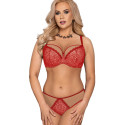 Lace Semi-Padded Bra with Bow Support and Comfort