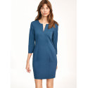 Fitted Blue Dress for Women Versatile Style