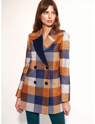 proWomen's Classic Check Double-Breasted Coat_Women`s Coats, Jackets