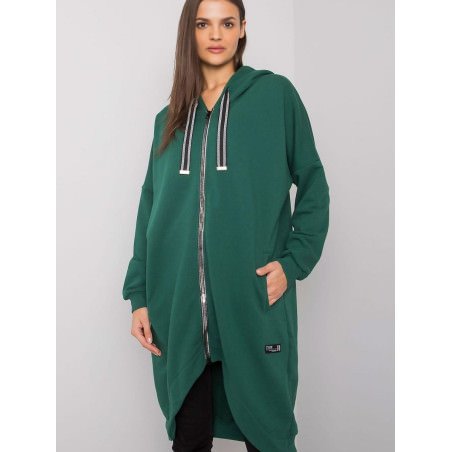 proLadies Extended Zip Up Sweatshirt - Deep Green Forest_Sweatshirts for Women