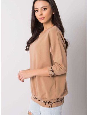 Camellia 3/4 Sleeve Embroidered Sweatshirt