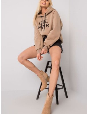 Dark Beige Oversized Hoodie - Cozy Comfort & Casual Style