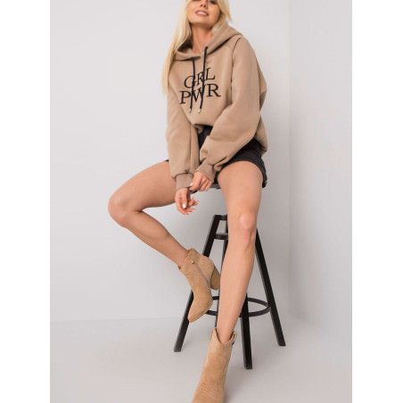 Dark Beige Oversized Hoodie - Cozy Comfort & Casual Style