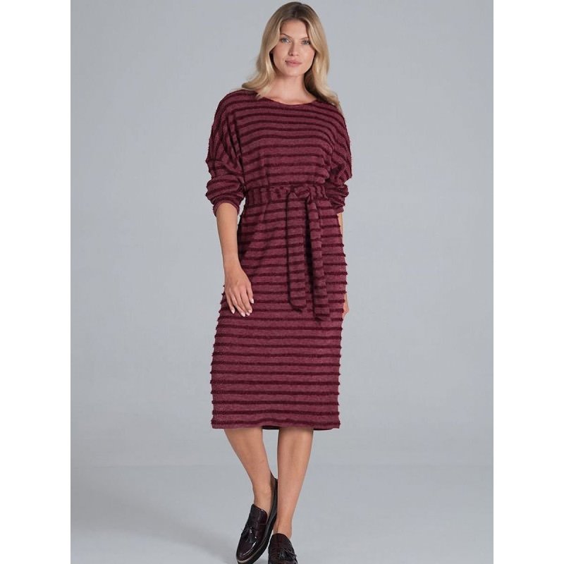 proCozy Winter Midi Dress - Long Sleeve, Half Round Neckline_Day Dresses