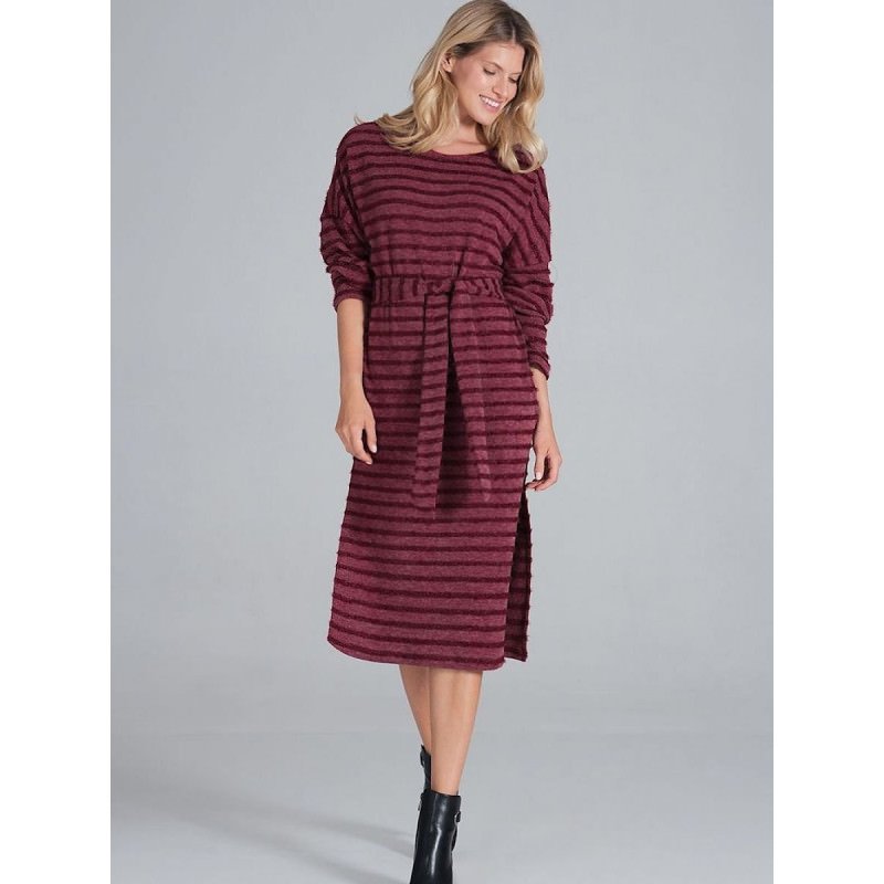 proCozy Winter Midi Dress - Long Sleeve, Half Round Neckline_Day Dresses