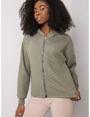 Quilted Zip-Up Hoodie Soft Cotton Sweatshirt