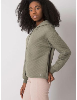 Quilted Zip-Up Hoodie Soft Cotton Sweatshirt