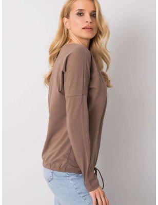 Straight Cut Long Sleeve Blouse Tie Detail