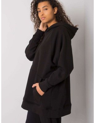 Long-Cut Sweatshirt, Kangaroo Pocket, Oversized Hoodie