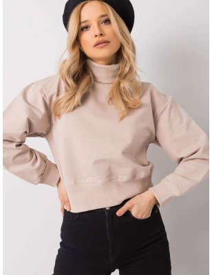 Ladies Straight Cut Long Sleeve Turtleneck Sweatshirt