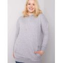 Grey Melange Plus Size Sweatshirt Women's Comfort Hoodie