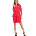 Kimono Midi Dress Adjustable Tie Belt Cotton Knitwear