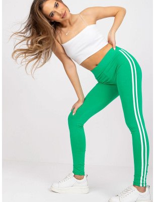 Green Sporty High-Waisted Leggings