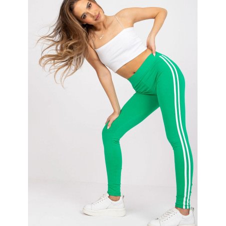 Green Sporty High-Waisted Leggings
