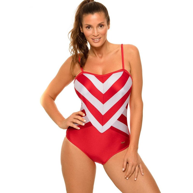 proOne-Piece Swimsuit with Padded Cups and Adjustable Straps_One-Piece Swimsuits, Swimming Costumes for Women