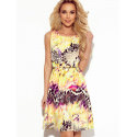 Yellow Leopard Print Trapeze Dress