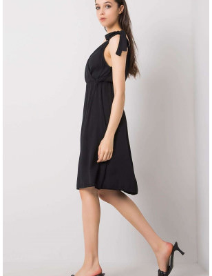 Envelope Neckline Sleeveless Tie Strap Viscose Dress