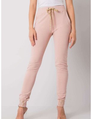 High Rise Sweatpants with Rhinestone Accents