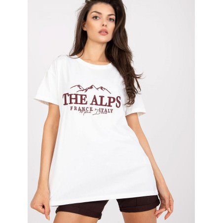 proEmbroidered Cotton T-Shirt - Short Sleeve Style_Women`s Tops, T-shirts, Singlets