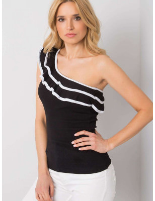 Asymmetrical Neckline Top Chic Design