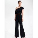 Wide Elastic Waistbell Bottoms Pants Women