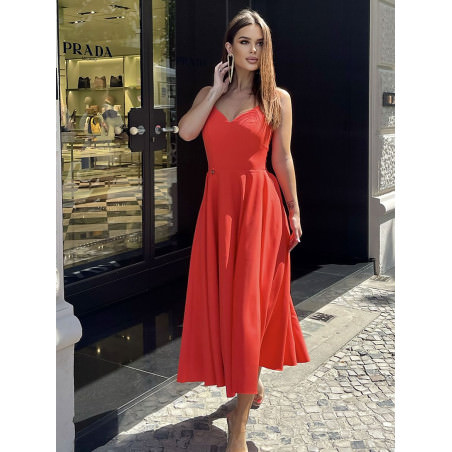 proMidi Dress - Elegant Backless Design, Fitted Waist_Day Dresses