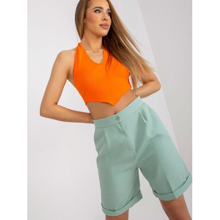 proHigher-Waisted Shorts with Zipper Closure_Shorts for Women, Crop Pants