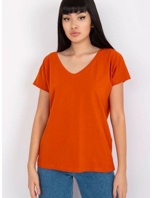 Heart-Neckline Short Sleeve T-Shirt