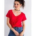 Women's Heart Neckline T-Shirt Versatile Fit Classic Tee