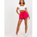 Wide Leg Shorts Elastic Waist Side Pockets