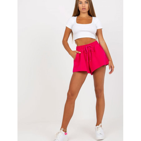 proWide Leg Shorts Elastic Waist Side Pockets_Shorts for Women, Crop Pants