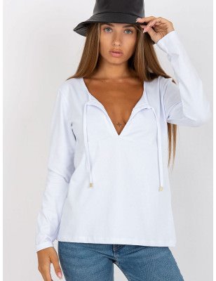 Long Sleeve Deep Neckline Blouse, Comfortable & Stylish