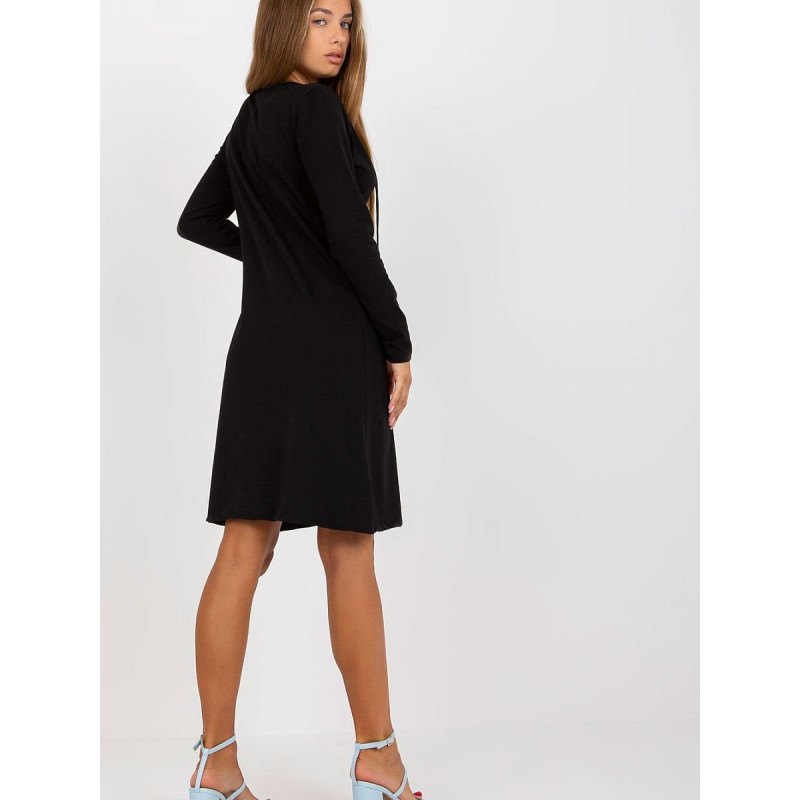 proDeep V Neck Tie Back Long Sleeve Dress_Day Dresses