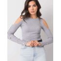 Fitted Ribbed Long Sleeve Blouse for Women