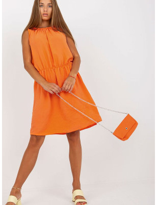 proSummer Dress with Elastic Waistband and Mini Handbag_Day Dresses