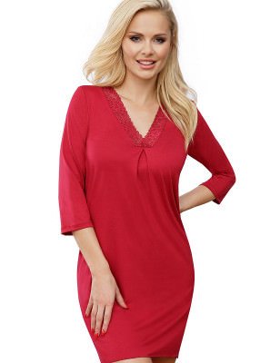 proLace Trim 3/4 Sleeve T-Shirt Mid-Thigh Chemise_Sexy Shirts, Seductive Gowns