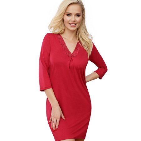 proLace Trim 3/4 Sleeve T-Shirt Mid-Thigh Chemise_Sexy Shirts, Seductive Gowns