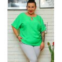 Oversized Teardrop Cutout Blouse Solid Colors