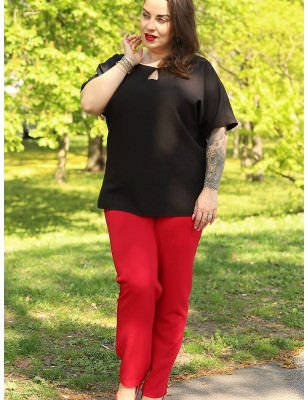 Elida Oversized Blouse, Heart Neckline