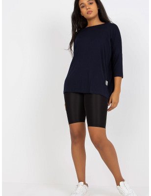 proPlus Size Boat Neck 3/4 Sleeve Blouse_Plus Size Shirts, Blouses, Tunics