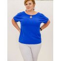 Oversize Teardrop Cutout Blouse - Solid Colors