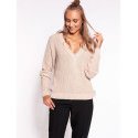 Heart Neckline Sweater - Cozy Casual Knit