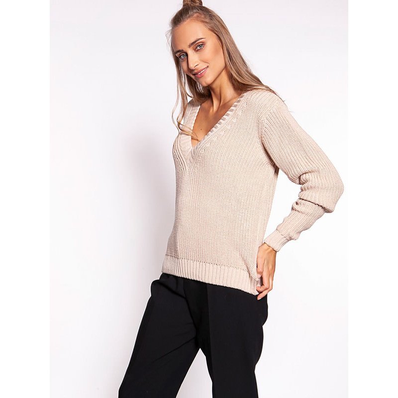 proHeart Neckline Sweater - Cozy Casual Knit_Sweaters, Pullovers, Jumpers, Turtlenecks, Boleros, Shrugs