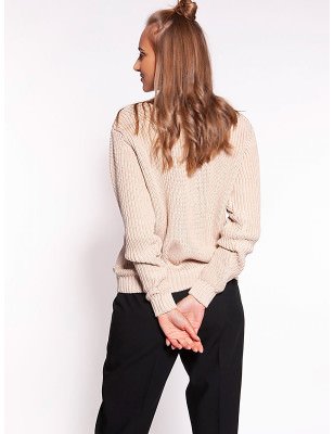 Heart Neckline Sweater - Cozy Casual Knit