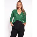 Openwork Cardigan, Deep V-Neck Sweater for Women