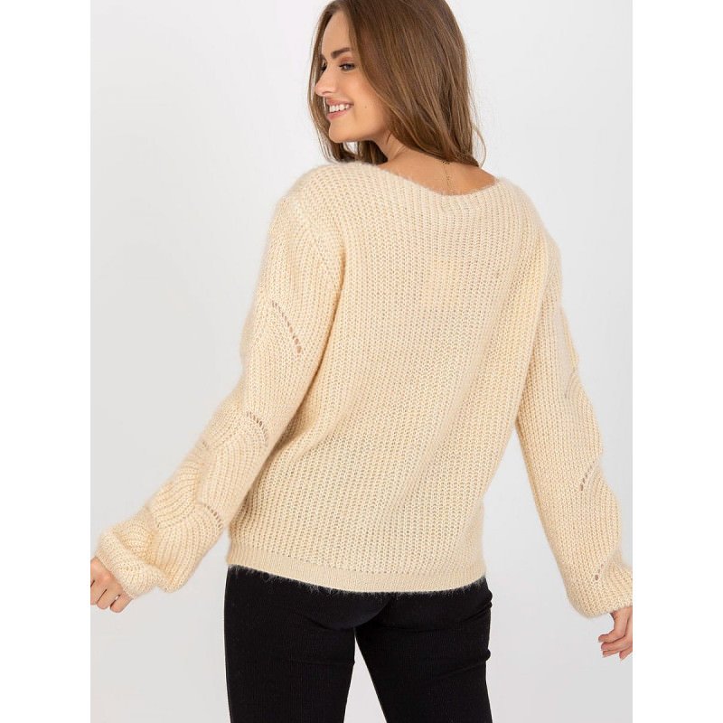 proElegant Openwork Boat Neck Sweater_Sweaters, Pullovers, Jumpers, Turtlenecks, Boleros, Shrugs