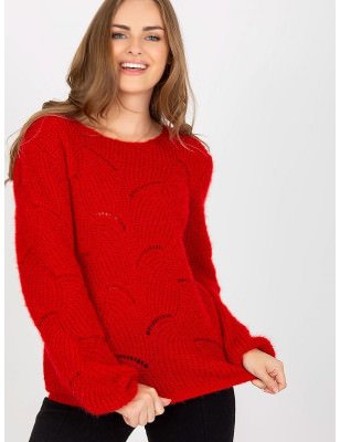 Elegant Openwork Boat Neck Sweater