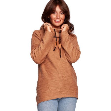 proOversized Cozy Hoodie Sweatshirt - Tunic Style_Sweatshirts for Women